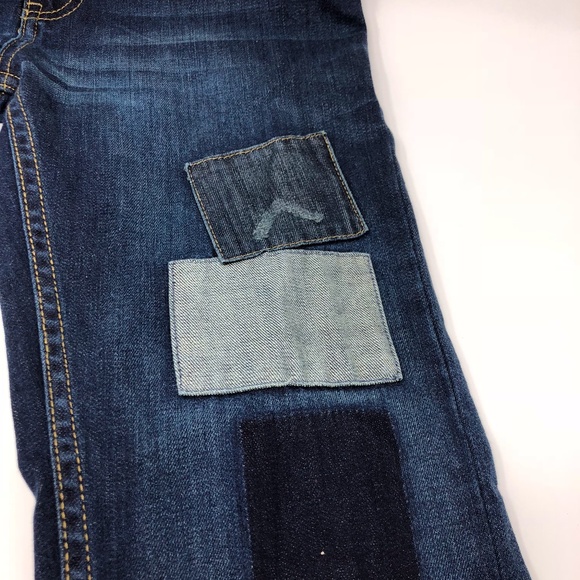 Levis 511 Boy's Patchwork Jeans Blue - Picture 2 of 8